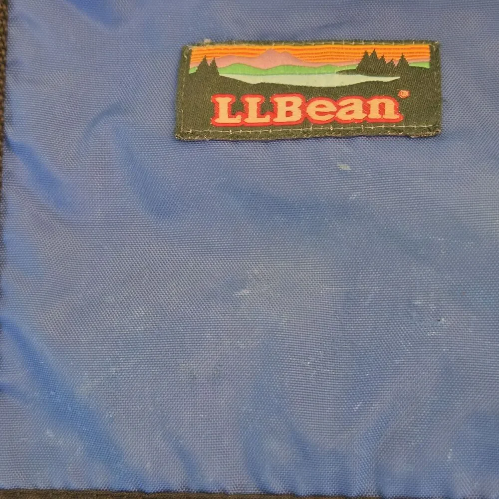 Vintage LL Bean Duffle Bag Adventure Color Block Teal Turquoise Purple Nylon